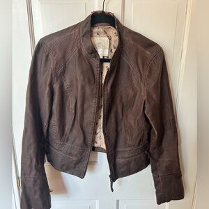 Anthro faux leather jacket